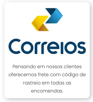 Correios — frete com código de rastreio em todas as encomendas